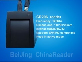 Đầu đọc thẻ RFID 125 Khz CR206U cổng USB